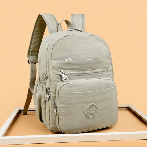 Sac à Dos Casual en Tissu Oxford Imperméable pour Femmes Multi-Poches Voyage Sac d'École Mode