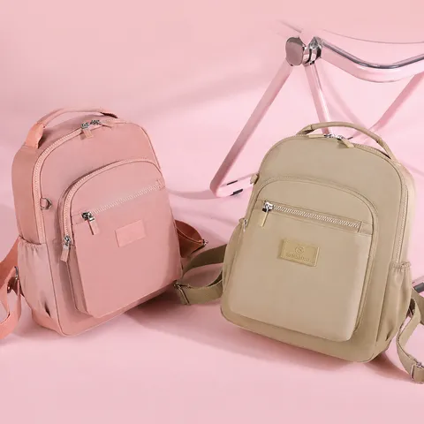 Sac à Dos en Tissu Oxford Nylon Décontracté Sac de Voyage Léger Cartable Scolaire Sac à Dos Mode pour Femmes