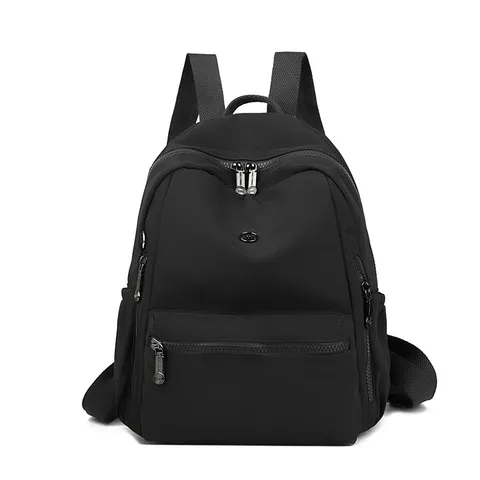 Sac à Dos Casual en Tissu Oxford pour Femmes Grande Capacité Léger Couleur Unie Cartable Scolaire Voyage Quotidien