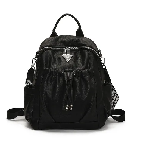 Grand Sac à Dos en Cuir PU Grande Capacité Mode Voyage Décontracté Femmes Sac d'École Imperméable Résistant à l'Usure