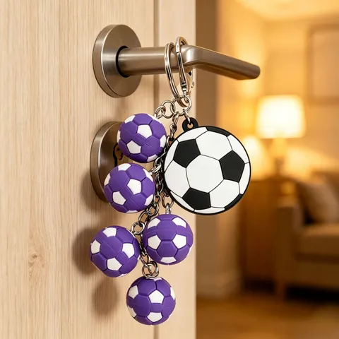 Llavero de Pelota Deportiva de Dibujos Animados 3D Lindo Colgante de Baloncesto Fútbol Adorno Colgante de Mochila Regalo