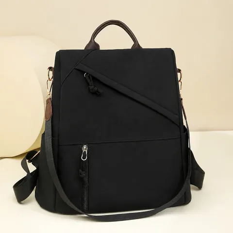 Sac à Dos Décontracté en Tissu Oxford pour Femmes Grande Capacité Voyage Anti-Vol Mode Sac d'École