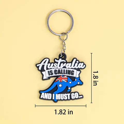 Australia Souvenir Dibujos Animados Koala Canguro Ornitorrinco PVC Llavero Lindo Animal Figura Colgante Regalo