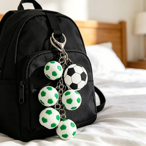 Llavero de Pelota Deportiva de Dibujos Animados 3D Lindo Colgante de Baloncesto Fútbol Adorno Colgante de Mochila Regalo