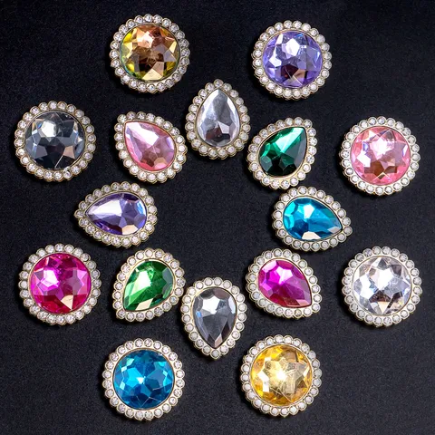 Breloques de Chaussures en Strass en Métal Boucles de Sabots en Pierre Précieuse de Cristal Accessoires Décoratifs pour Chaussures de Jardin