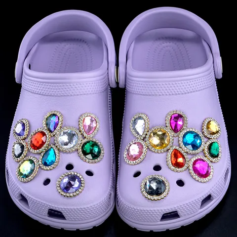 Breloques de Chaussures en Strass en Métal Boucles de Sabots en Pierre Précieuse de Cristal Accessoires Décoratifs pour Chaussures de Jardin