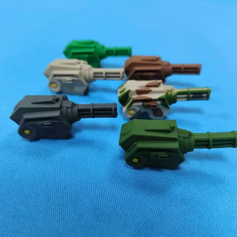 Breloques de Chaussures Gatling Gun Militaire Stéréo 3D Créatives Accessoires de Broches en Plastique PVC pour Décoration de Chaussures Unisexe