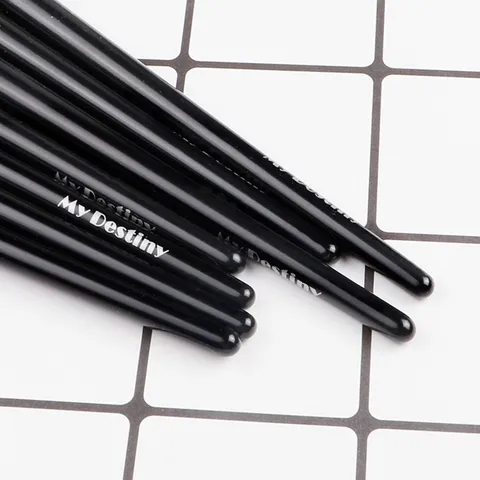 Pincel de Maquillaje Profesional Sombra de Ojos Delineador Corrector Pelo de Animal Mango de Madera Herramienta Portátil
