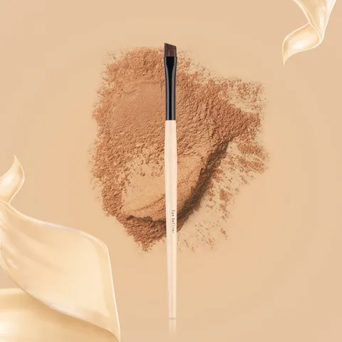 Professional Eyebrow Brush Angled Eye Makeup Brush Natural Animal Hair Wooden Handle Precise Definition Cosmetic Tool