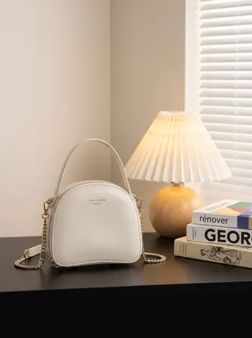 Bolso de Montura de Cuero Auténtico para Mujer Bolso Cruzado Minimalista Bolso de Mano con Asa Superior Teléfono