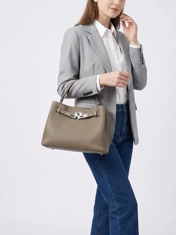 Mujeres Vintage Cuero Genuino Bolso Cubo Casual Suave Cuero De Vaca Bolso De Mano Elegante Bolso Bandolera
