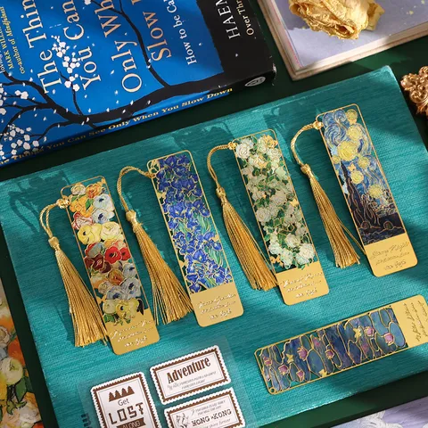 Vintage Berühmte Ölgemälde Metall Hohles Lesezeichen Mit Goldener Quaste Klassisches Kunst Lesezeichen Geschenk