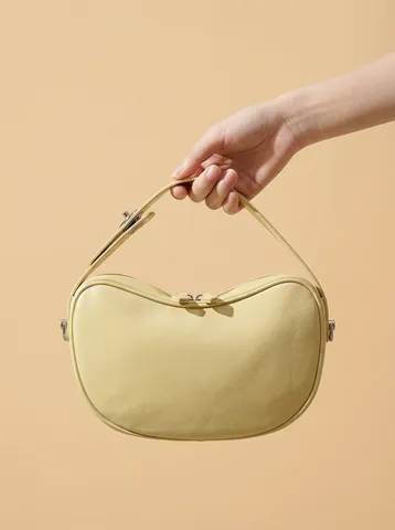 Bolso de Piel de Oveja de Moda para Mujer Bolso Bandolera de Media Luna Bolso de Hombro Madre e Hija de Diseño de Nicho