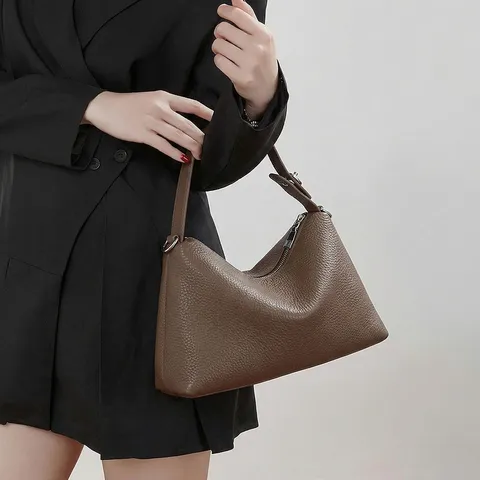 Oberste Schicht Rindsleder Damen Umhängetasche Luxus Designer Handtasche Lässige Business Pendler Top Handle Tasche