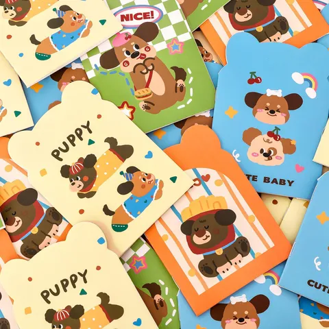 Süßes Hündchen Geformtes Rückendrahtgeheftetes Mini Notizbuch Tragbares Cartoon Taschen Notizbuch Für Schüler Schule Tägliches Schreiben
