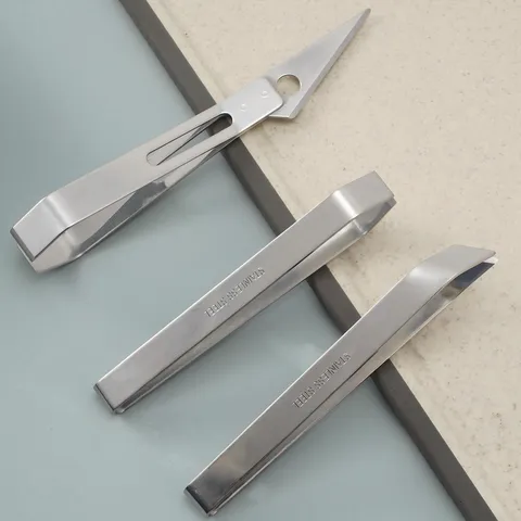 Pinzetta da Cucina in Acciaio Inossidabile Pincetta per Peli di Maiale Strumento per Rimozione Ossa Lama Piatta Inclinata
