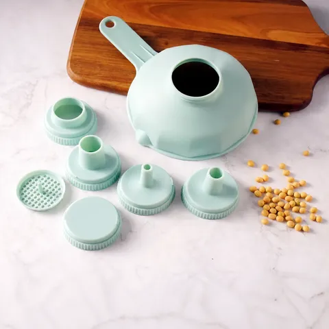 Juego de Embudo de Plástico Multifuncional Accesorio de Cocina Seis en Uno Embudo de Aceite Práctico