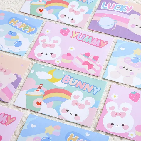 Ins Süß Cartoon Briefpapier Und Umschlag Set Frisch Süß Student Schreiben Briefpapier Kawaii Bunny Bär Notizblöcke Geschenk