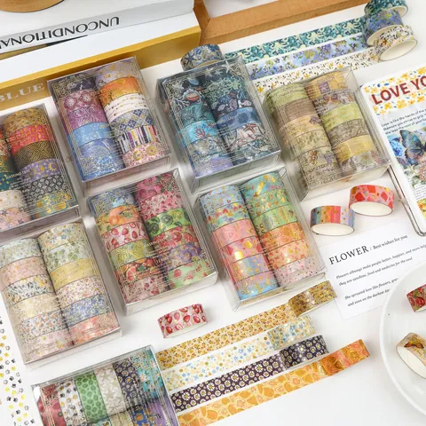 Vintage Floral Washi Tape Set Dekoratives Klebeband Für Journaling Scrapbooking DIY Basteln Schreibwaren Box