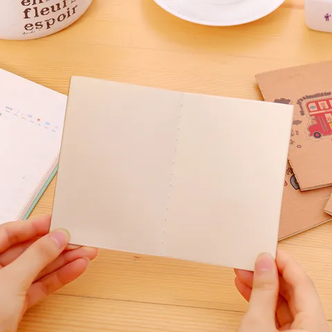 Süßes Mini Kraftpapier Notizbuch Cartoon Tier Taschenjournal Tragbares Reisetagebuch Leere Innenseiten Büro Schulbedarf