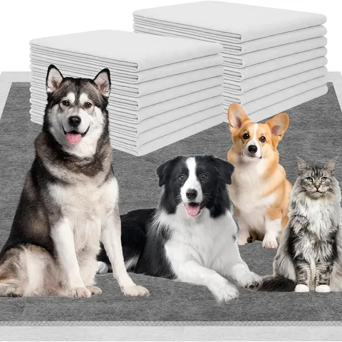 Tapis d'Aisance Jetables pour Animaux Charbon de Bambou Épais Coussinets d'Entraînement pour Chiens Couches Hygiéniques pour Chats et Chiens