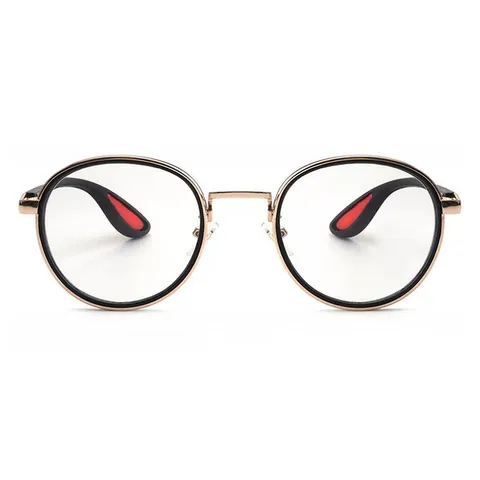 Retro Blauwlichtfilter Leesbril Voor Mannen En Vrouwen Mode Ronde Metalen Montuur Presbyopische Bril Dagelijks Lezen