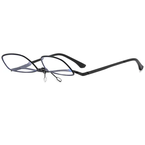 Gafas de Lectura de Metal Retro Abatibles para Hombres Mujeres Lentes HD Anti Luz Azul Montura Cuadrada Negocios