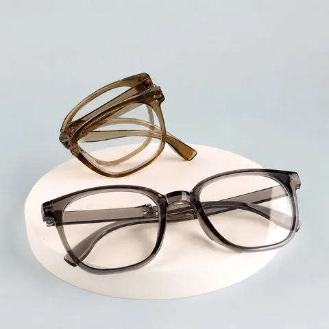 Retro Vierkant Montuur Opvouwbare Blauwlichtfilter Bril Voor Dames En Heren Draagbare Heldere Optische Bril