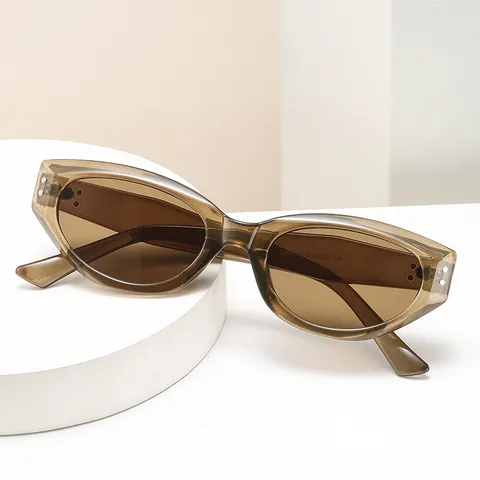 Modieuze Ovale Zonnebril Voor Dames Heren Retro Klein Montuur Zonnebril Vintage Chic UV400 Outdoor Reizen Brillen