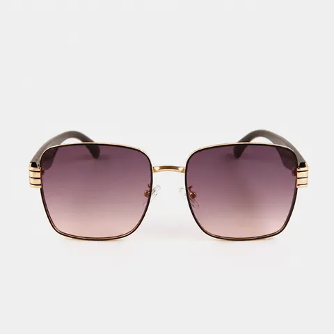 Vintage Metal Square Sunglasses For Women Gradient Lens UV400 Fashion Eyewear