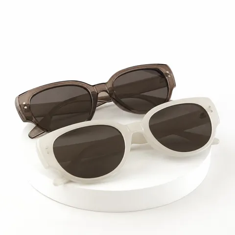 Mode Vintage Kattenoog Zonnebril Voor Vrouwen Mannen UV400 Gepolariseerd Vierkant Rond Gezicht Outdoor Zonnebril