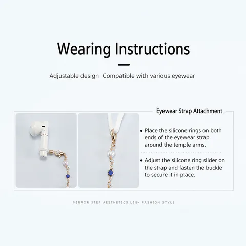 Minimalistische Koper Plastic Rijstkralen Ketting Brilketting Mode Antislip BrilAccessoire Voor Mannen En Vrouwen