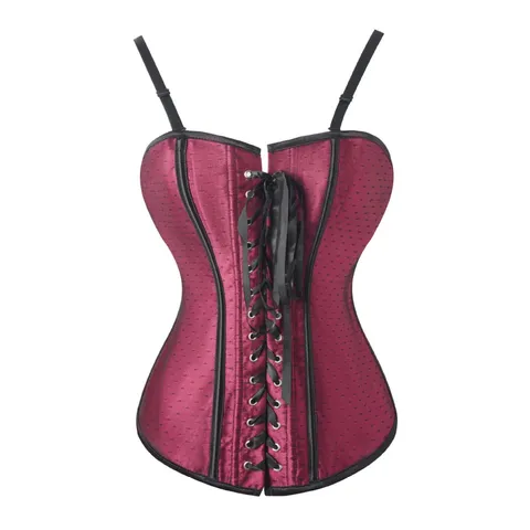 Women Retro Palace Lace Corset Top Underbust Shapewear Bustier With Garter Straps Boned Waist Trainer Lingerie