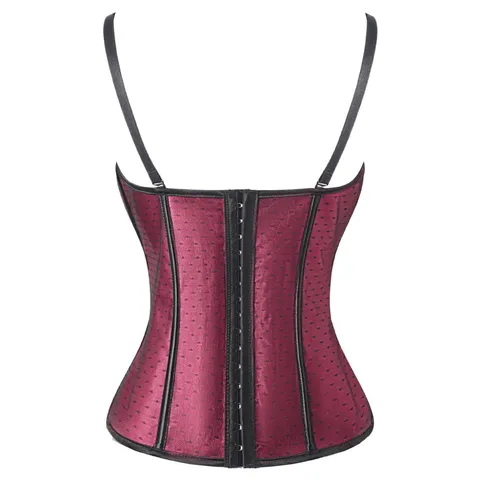 Women Retro Palace Lace Corset Top Underbust Shapewear Bustier With Garter Straps Boned Waist Trainer Lingerie