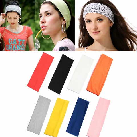 Effen Elastische Yoga Haarband Polyester Zweetabsorberende Haarband Sport Haaraccessoire Voor Dames Heren Dagelijkse Training