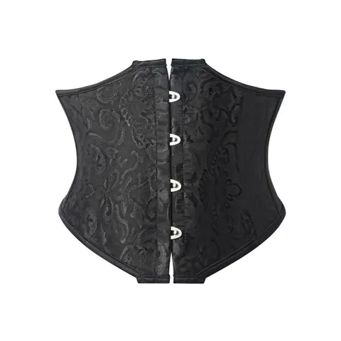 Damen Jacquard Taille Korsett Gürtel Vordere Metallschnalle Schlankheits Body Shaper Shapewear