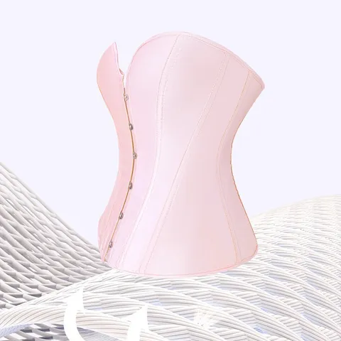 Damen Sexy Satin Fischbein Korsett Top Hof Vintage Bustier Bauchkontrolle Körperformung Unterwäsche Mit Metallverschluss Schnürung