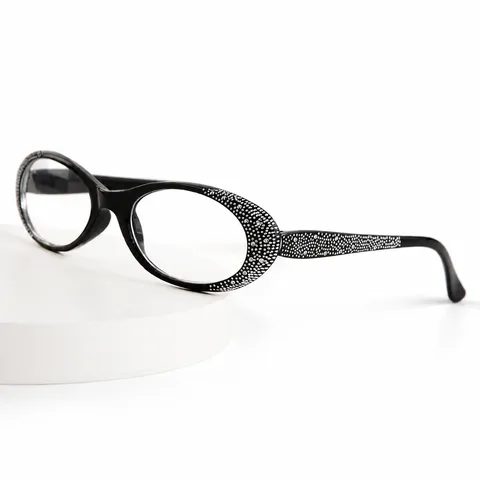 Mode Strass Anti-Blauw Licht Leesbril Vrouwen Helder Zicht Presbyopische Bril PC Montuur Kristal Bril