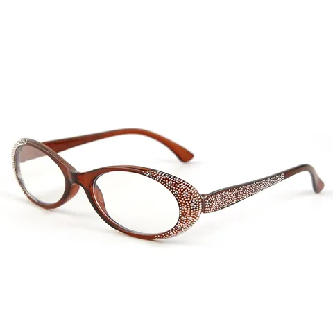 Mode Strass Anti-Blauw Licht Leesbril Vrouwen Helder Zicht Presbyopische Bril PC Montuur Kristal Bril