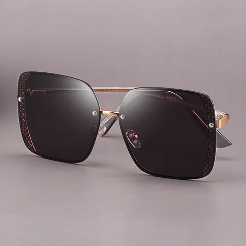 Dames Mode Zonnebril Metalen Montuur Opengewerkt Rooster UV400 Bescherming Trendy Retro Bril Voor Dagelijkse Reizen
