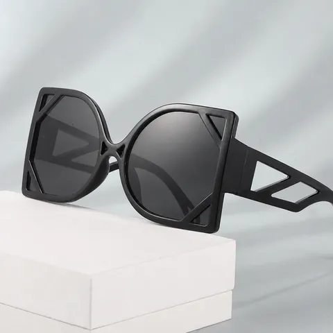 Modieuze Zonnebril Met Groot Montuur Voor Heren Dames Geometrisch Uitgesneden Zonnebril UV400 Outdoor Reizen Bril