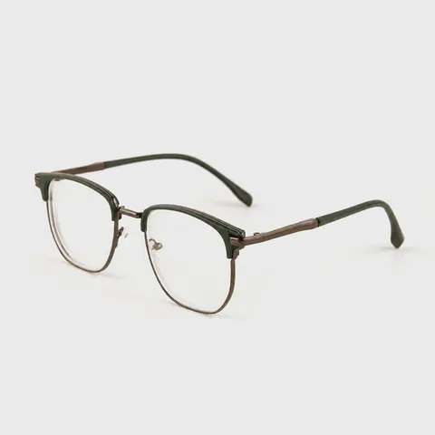 Retro Half Montuur Optische Bril Dames Heren Blauwlichtfilter Myopie Mode Metalen Brilmontuur