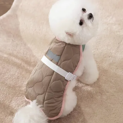 Herbst Winter Warme Haustier Hundeweste Lässig Gesteppte Jacke Süßer Druck Winddichte Kaltwetterkleidung Für Kleine Mittlere Hunde