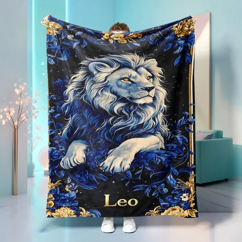 Constellation Flannel Blanket Starry Sky Astronomy Soft Warm Throw Blanket For Home Living Room Bedroom Bedding Decor