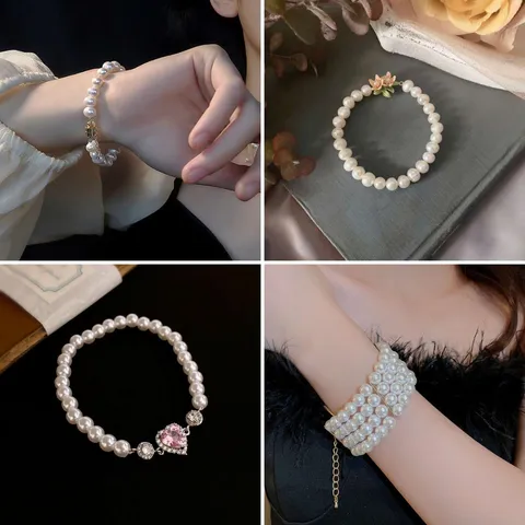 Französisch Vintage Barock Süßwasserperle Armband Damen Luxus High-End Design Charm Armbänder Mode Schmuck