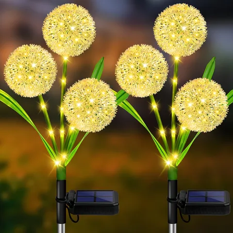 Solar Löwenzahn Gartenleuchten Wasserdichte Outdoor Landschaftsstecker LED Beleuchtung Für Rasen Hof Terrasse Party Dekor