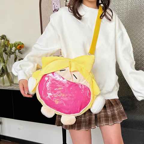 Japanisch Cartoon Anime Puppe Plüsch Rucksack Süßes Mädchen Kawaii Kuscheltier Schultasche Transparente Ita Bag