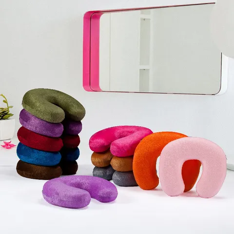 Oreiller de Voyage en Mousse à Mémoire de Forme Coussin de Cou Souple Ergonomique en Forme de U pour Voiture Avion Bureau Sommeil Maison