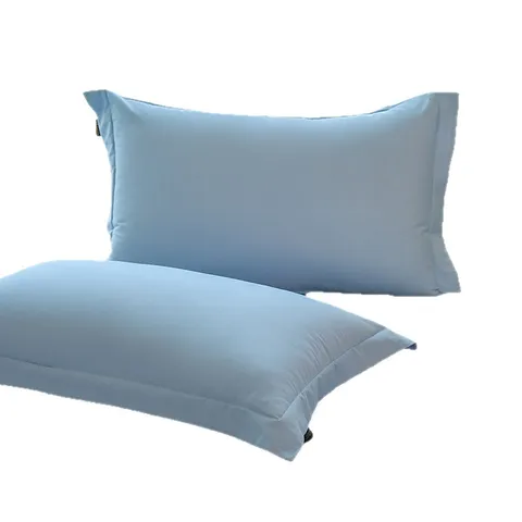 Taie d'Oreiller Unie en Pur Coton Douce et Respirante Housse de Coussin Simple Moderne Literie Protecteur d'Oreiller Maison Hôtel