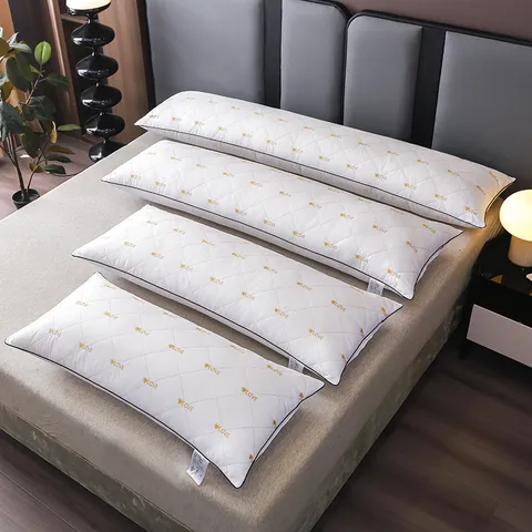 Long Couple Body Pillow Insert Soft Polyester Fiber Fill Decorative Embroidery Love Letter Quilting Bedding Pillow